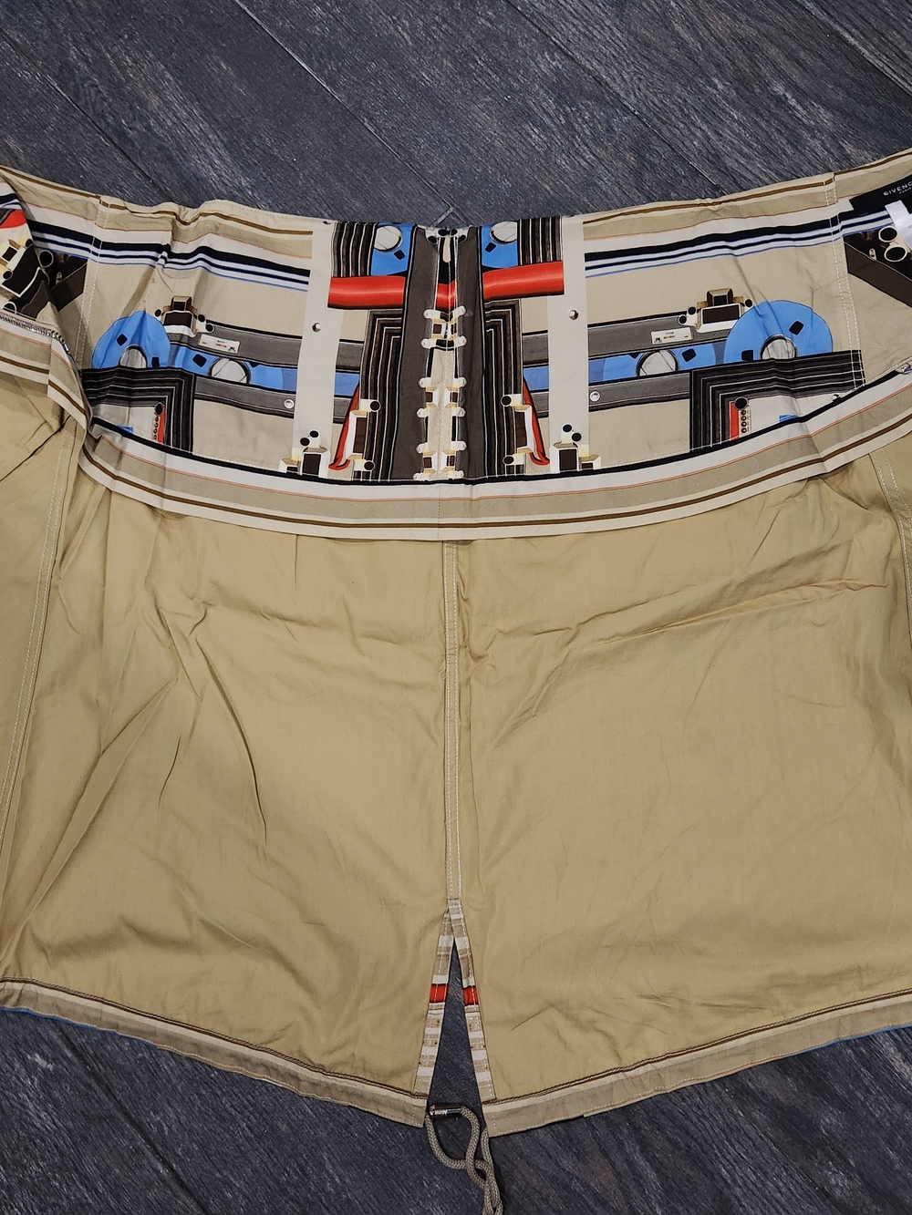 Givenchy Multicolor Geometric Drawstring Shorts Kilt - Picture 4 of 14